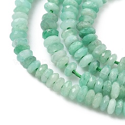 天然エメラルドビーズ連売り  多面カット  ロンデル  アクア  2.5~3x1~1.5mm  穴：0.6mm  約293~294個/連  15.47''（39.3センチメートル）&nbsp;G-K376-E03-03