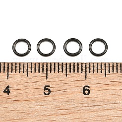 イオンプレーティング（IP）304ステンレス鋼クローズド丸カン  ラウンド  ブラック  5x0.8mm&nbsp;STAS-G393-06B-03