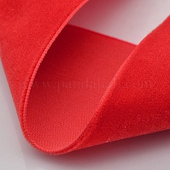 ギフトラッピングとイベントオーナメント用ポリエステルベルベットリボン  レッド  3/4インチ（19mm）  約25ヤード/ロール（22.86メートル/ロール）&nbsp;SRIB-M001-19mm-235