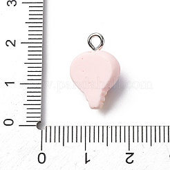 不透明樹脂ペンダント  熱気球のチャーム  プラチナ鉄ループ付き  カラフル  17.5x11.5x7.5mm  穴：2mm&nbsp;RESI-A050-05
