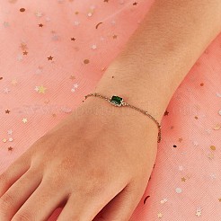 DIYジュエリー作りの発見キット  真鍮キュービックジルコニアチャームリンクコネクターーとペンダントを含む  長方形  カラフル  8個/セット&nbsp;JX169A