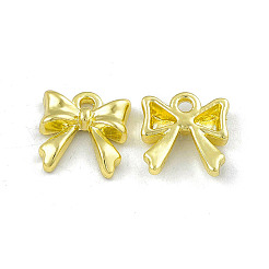 ラックメッキ合金ペンダント  ちょう結びチャーム  ライトゴールド  11x10.5x3mm  穴：1.5mm&nbsp;PALLOY-I216-08LG