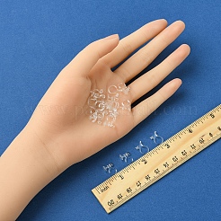 20個 2スタイル プラスチッククリップオンイヤリングコンバーター金具  穴開けないイヤリング  透明&nbsp;KY-FS0001-27