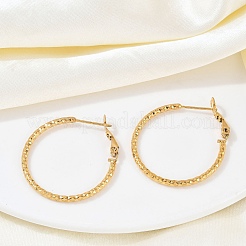 女性用304ステンレスフープピアス  リング  ゴールドカラー  29.5x2mm&nbsp;EJEW-B114-02B-G