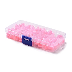 三角形のプラスチック人形工芸安全鼻106個  106 個のスペーサー付き  おもちゃのアクセサリー  ピンク  9x6x15.5mm&nbsp;DIY-P081-A03