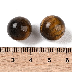 天然タイガーアイ 穴なし球形ビーズ  ラウンド  14mm&nbsp;G-K353-04C-04