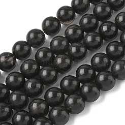 天然氷オブシディアンビーズ連売り  ラウンド  ブラック  8mm  穴：1.2mm  約43~45個/連  14.76''~15.04''（37.5~38.2センチメートル）&nbsp;G-P590-A01-8mm-03