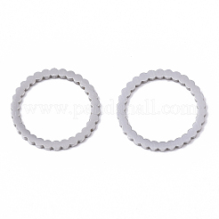 変色しにくい201ステンレススチール製リンクリング  レーザー切断  リング  ステンレス鋼色  15x1mm  内径：12mm&nbsp;STAS-N091-60