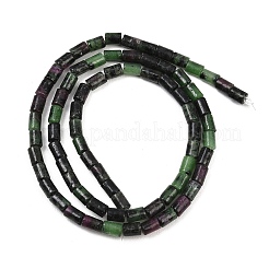 天然石ルビーインゾイサイトビーズ連売り  コラム  5~6x3.5mm  穴：0.8~1mm  約72個/連  14.37''（36.5センチメートル）&nbsp;G-P600-B09-01