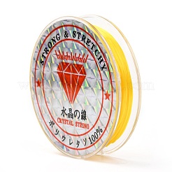 強い伸縮性のあるビーディング弾性糸  フラット弾性クリスタルストリング  きいろ  0.8mm  約10.93ヤード（10m）/ロール&nbsp;EW-N002-13