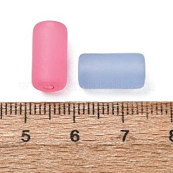 つや消し透明なアクリルビーズ  コラム  ミックスカラー  14x7.5mm  穴：2mm  約780個/500g&nbsp;AC-CBABC78-13