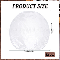 PVC卓球ラケット保護フィルム12枚  ラウンド  透明  163x160x0.2mm&nbsp;AJEW-CN0005-93