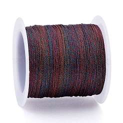 ポリエステル編組メタリック糸  DIYの編みこみのブレスレット作りと刺繡のために  カラフル  0.4mm  6プライ  約54.68ヤード（50m）/ロール&nbsp;OCOR-I007-B-25