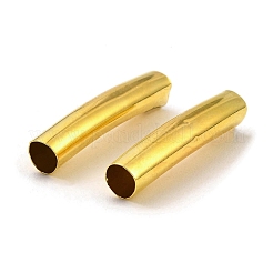 真鍮製チューブビーズ  カーブチューブ  ミックスカラー  25x5mm  穴：4.5mm&nbsp;KK-D040-12