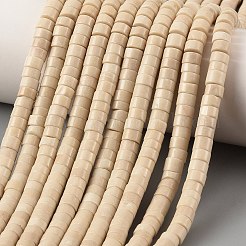 天然石フォッシルビーズ連売り  ディスク  ヒシビーズ  6~6.5x3~3.5mm  穴：0.8~1.2mm  約115~117個/連  14.96~15.16''（38~38.5センチメートル）&nbsp;G-M420-A10-01