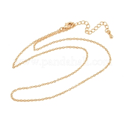 女性用1.7mm真鍮アズキチェーンネックレス  ニッケルフリー  18KGP本金メッキ  16.06インチ（40.8cm）&nbsp;NJEW-Q351-03G