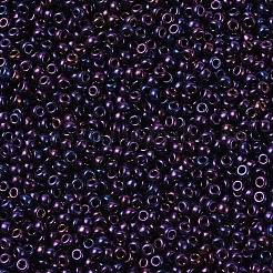 MIYUKIラウンドロカイユビーズ  日本製シードビーズ  （rr469)メタリックブロンズナスアイリス  11/0  2x1.3mm  穴：0.8mm  約1100PCS /ボトル  10 G /ボトル&nbsp;SEED-JP0008-RR0469