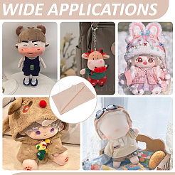 ポリエステル人形の皮の生地  服装アクセサリー  diyの枕の漫画のおもちゃのため  アンティークホワイト  150x0.05cm&nbsp;DIY-WH0569-72B
