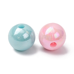 プラスチックビーズ  ラウンド  ABカラーメッキ  ミックスカラー  12mm  穴：3mm  約543個/500g&nbsp;KY-Z003-08
