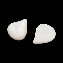 不透明樹脂デコデンカボション  ティアドロップ  ホワイト  10x8x3.5mm&nbsp;CRES-I036-15A