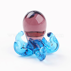 インテリアオーナメントパーツ  手作りランプワーク表示の装飾  タコ  カラフル  17x15x15mm&nbsp;X1-LAMP-J084-47