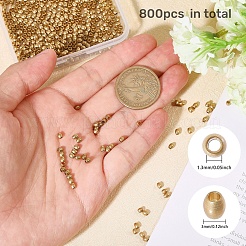 ビーズスペーサービーズ800個  オーバル  生（メッキなし）  3x3mm  穴：1.3mm&nbsp;FIND-CA0009-28