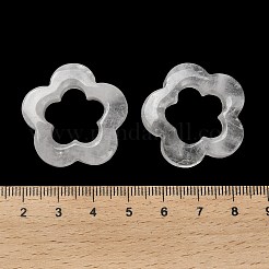 天然水晶カボション  水晶 5枚の花びら 中空の花  29x30x6mm&nbsp;G-Q190-05A