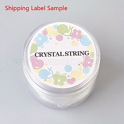 フラット弾性クリスタルストリング  弾性ビーズ糸  ストレッチブレスレット作り用  空色  0.6mm  約328.08ヤード（300m）/ロール&nbsp;EW-F002-11