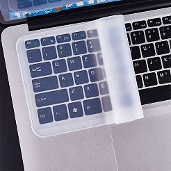 シリコン製コンピューターキーボード保護フィルム  ダストカバー  長方形  透明  310x130x1mm&nbsp;DIY-WH20081-015A
