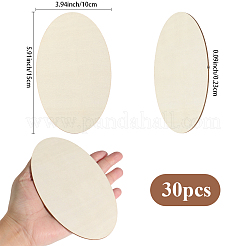 未完成の木の切り欠き  オーバル  古いレース  150x100x2.3mm&nbsp;WOOD-WH20008-11