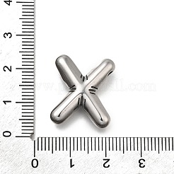 304ステンレスペンダント  レターチャーム  変色防止  文字x  20.5x17x5mm  穴：3.4x2mm&nbsp;STAS-S166-01P-24