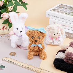 16個 8色 DIY ぬいぐるみスティック  シェニール織の茎  パイプクリーナー  キッズクラフト素材  ミックスカラー  21mm  2個/カラー&nbsp;FIND-GO0003-76