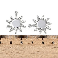 304ステンレスペンダント  太陽のチャーム  変色防止  ステンレス鋼色  23.5x19.5x1.5mm  穴：1.5mm&nbsp;STAS-D363-03P