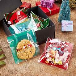 400個4スタイル粘着性のクリスマスキャンディーバッグ  プラスチックバッグ  クッキーキャンディーチョコレートパーティーギフト用品  混合模様  ミックスカラー  132x103mm&nbsp;JX061A