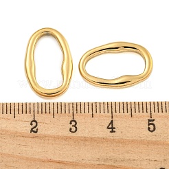 304ステンレススチールリンクリング  オーバル  14KGP本金メッキ  19.5x13x3mm&nbsp;STAS-L080-017G