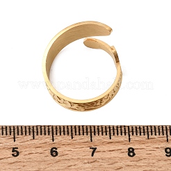 201ステンレススチール製カフオープンリング  剣  ゴールドカラー  4~17mm  内径：18mm&nbsp;RJEW-Z141-01G