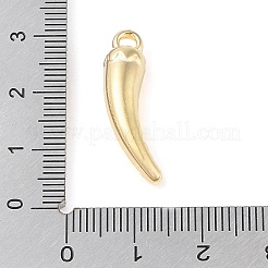 CCBプラスチックペンダント  茄子  ゴールドカラー  26x7x6.5mm  穴：2mm&nbsp;FIND-U003-14G