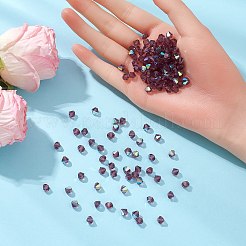 プレシオサ®クリスタルビーズ  チェコクリスタル  双円錐形(451 69 302 ロンデル)  20050 200 アメジスト AB  6mm  穴：1mm&nbsp;X-PRC-BA6-20050-200