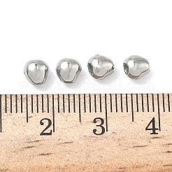304ステンレススチールビーズ  ナゲット  ステンレス鋼色  5x5x4mm  穴：1.6mm&nbsp;STAS-D204-43P