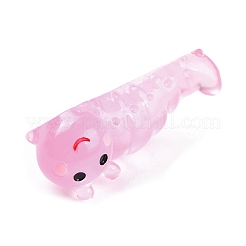 蓄光樹脂ワームオーナメント  暗闇で光る  マイクロランドスケープガーデン装飾  ショッキングピンク  15x35.5x13mm&nbsp;DJEW-R011-01A-04