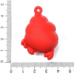 ポリ塩化ビニールのプラスチックチャーム  ヤドカリのチャーム  レッド  42.5x29.5x23mm  穴：3mm&nbsp;PL-CBAC107-07E