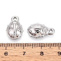 304ステンレスペンダント  ビートル  ステンレス鋼色  16x10x3.5mm  穴：1.5mm&nbsp;STAS-T067-59P