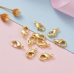 真鍮カニカン  オウムトリガークラスプ  ニッケルフリー  ゴールドカラー  約10mm長  5 mm幅  厚さ3mm  穴：1mm&nbsp;X-KK-901-G-NF