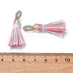 ポリエステルタッセルペンダント  淡いバイオレットレッド  36~36.5x6~7mm  穴：3x5mm&nbsp;FIND-D302-01F