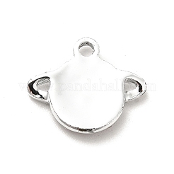 合金ラインストーンペンダント  プラチナトーンの惑星チャーム  クリスタル  15x18x2.6mm  穴：2mm&nbsp;ALRI-C007-35P