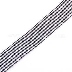 ポリエステルリボン  タータンリボン  ブラック  1インチ（25mm）  10 m /ロール&nbsp;OCOR-TAC0009-11C