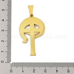 イオンプレーティング（IP）304ステンレスペンダント  十字架クロスチャーム  イースター  アンティーク黄金  40x23.5x3.5mm  穴：9.5x4.5mm&nbsp;STAS-D112-04AG-01