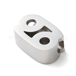 星座 304 ステンレススチール チャーム  蟹座  6x9x3mm  穴：2mm&nbsp;LS-STAS-U038-01P-04