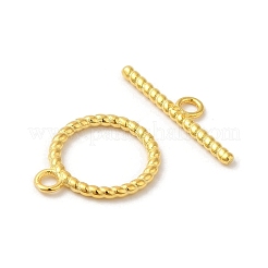 ラックメッキ スターリングシルバー製マンテル x 925  ツイストリング  18KGP本金メッキ  リング：12x10x1mm  穴：1.4mm  バー：15x3.5x1mm  穴：1.4mm&nbsp;STER-G038-02G