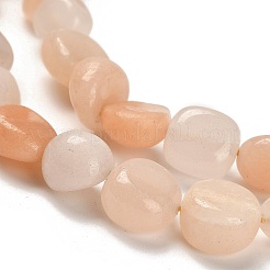 天然石ピンクアベンチュリンビーズ連売り  ナゲット  タンブルストーン  7~13x4.5~10x4.5~10mm  穴：1.2mm  約44~46個/連  15.08~16.14インチ（38.3~41cm）&nbsp;G-P497-01E-82A